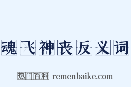 魂飞神丧反义词是什么意思的图片